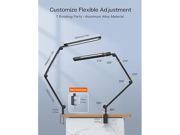 Beanet 24W Ultra Bright LED Desk Lamp