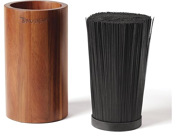 Hampton Forge Keen 5-Piece Acacia Bristle Block Cutlery Set