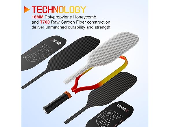 DGYGQ Pickleball Paddles, T700 Raw Carbon Fiber
