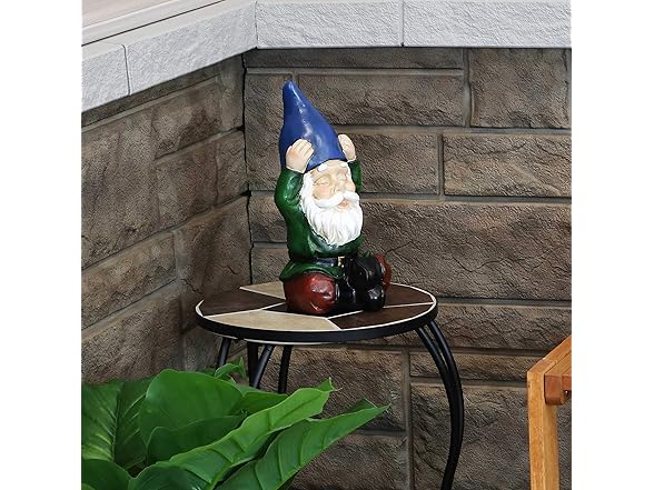 Sunnydaze Sage The Yoga Garden Gnome Statue 11"