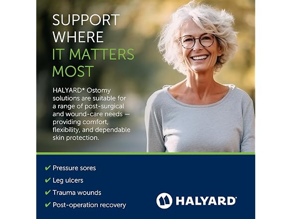 HALYARD Ostomy Elastic Half-Circle Hydrocolloid