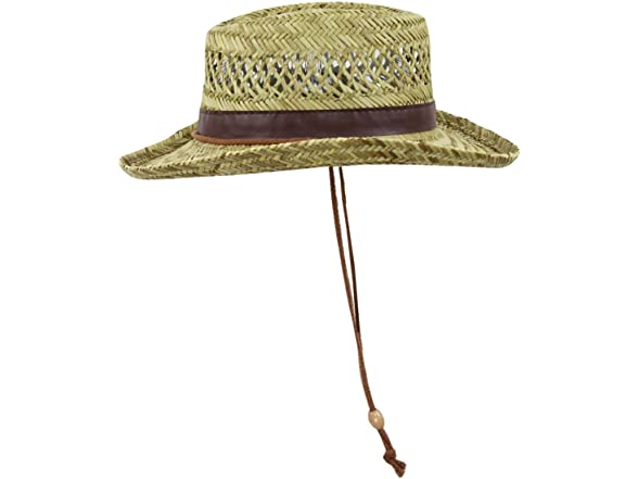 SUN & FUN Men (OS) Straw Flat Gambler Sun Hat Top