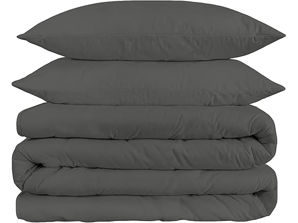 Superior 1500-Thread Count Egyptian Cotton Solid Duvet Set, King