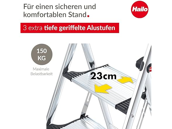 Hailo K93 - 3 step K95 Living Comfort 3 step Aluminum
