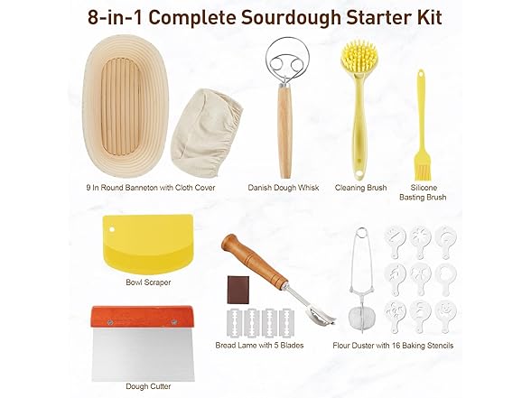 Safotad Oval Banneton Bread Proofing Basket