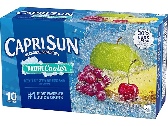 10PK Capri Sun Pacific Cooler Mixed Fruit Flavored
