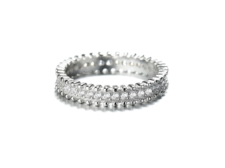  IGT-DAAS-DRB5004-6 6 White Gold Crystal Eternity Band 