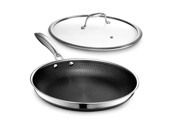 Hexclad 12 HexClad Hybrid Pan with Lid