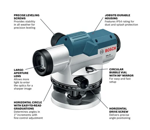 Bosch GOL32-RT GOL 32 32X Automatic Optical Level - Gallery 5