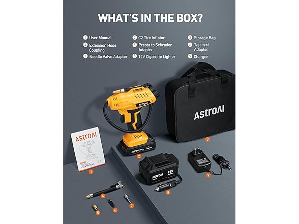 AstroAI C2 Cordless Tire Inflator