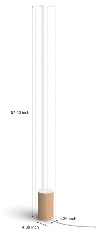 Philips Hue Signe Gradient Floor Lamp, Oak - Gallery 9