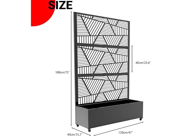 72 x 47 Outdoor Metal Privacy Screen - Gallery 6