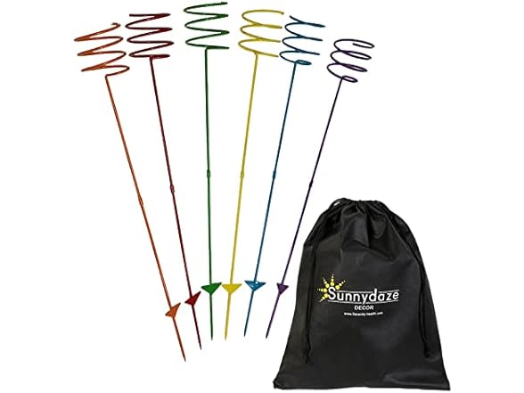 Sunnydaze Outdoor Cup Holders for Yard- Set of 6