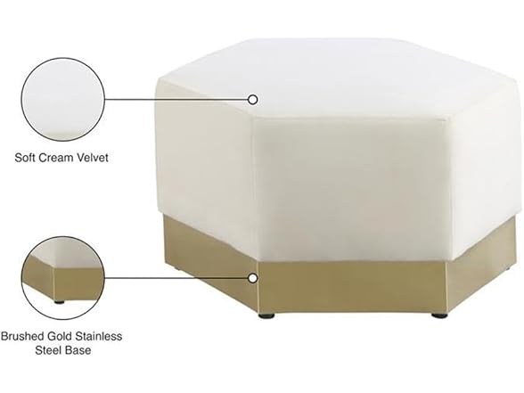 Marquis Velvet Upholstered Ottoman