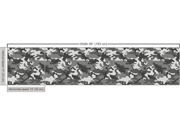Ambesonne Camouflage Fabric by The Yard, Grey