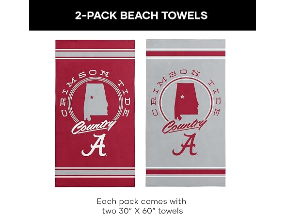 ALABAMA CRIMSON TIDE NCAA Beach X Inches