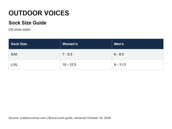 Outdoor Voices Ov Sock