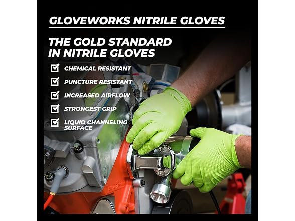 GLOVEWORKS HD Nitrile Industrial Gloves 8 Mil
