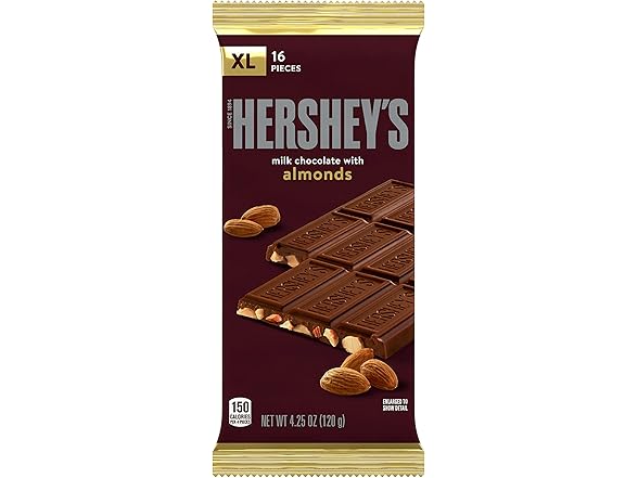 Hersheys Milk Choc with Almonds XL 12ct