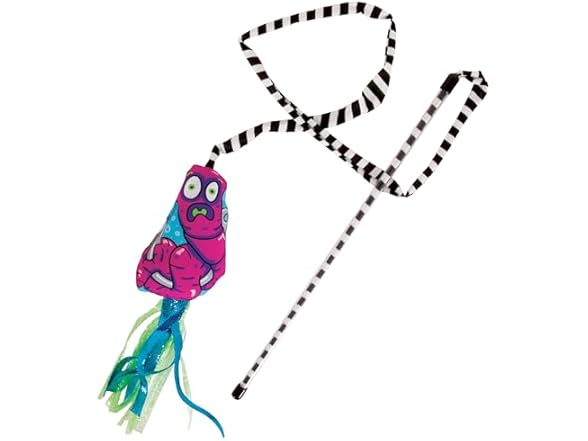 Worm Wand Organic Catnip Interactive Toy