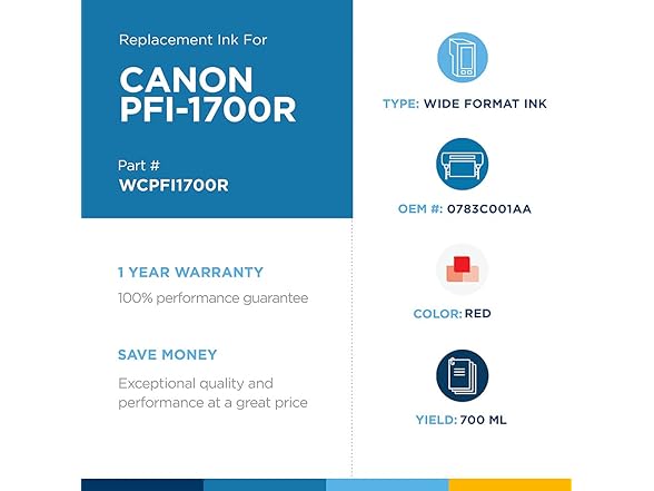 CIG Clover Replacement Ink Cartridge for Canon | Red