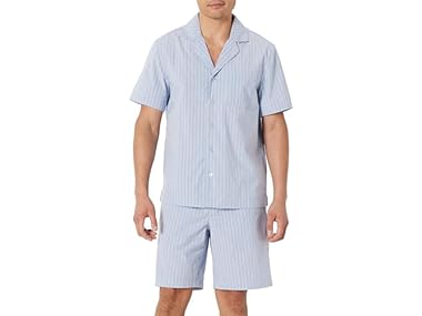 $11.99, Was $25.90, 53% Off! Amazon Essentials Mens Button Front PJ Set dealfomo