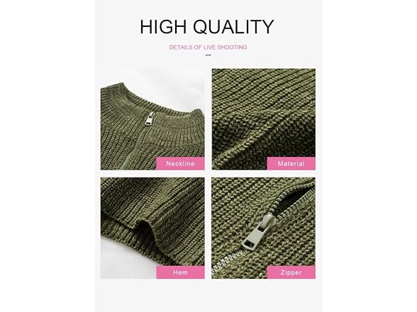 Dokotoo Women (M) Zip Fall Winter Outfits Sweaters