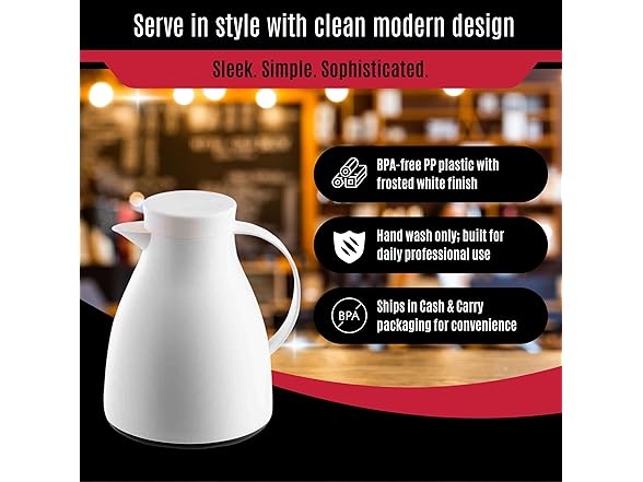 TableCraft 34oz (1L) Plastic Coffee Carafe