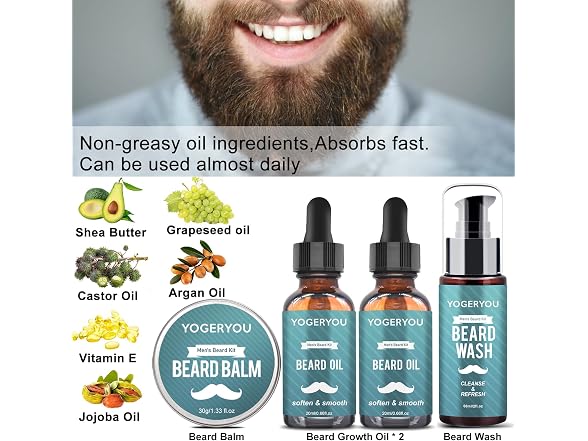 Beard Kit for Men Grooming Gift Set