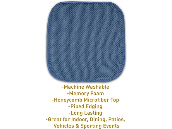 2 Pack Memory Foam Honeycomb Seat Pad