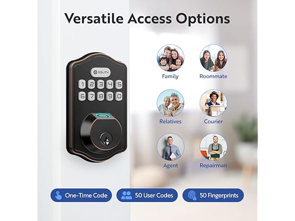 Solity Smart Digital Electronic Deadbolt Door Lock