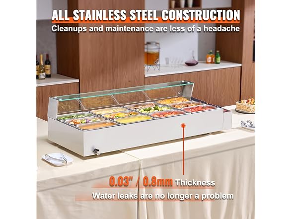 VEVOR 12-Pan Commercial Food Warmer, 12