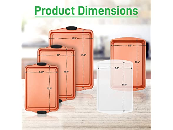 NutriChef 5-Piece Baking Pan Set