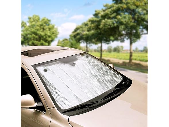 Zone Tech SS0006 Silver Car Foldable Sun Shade Silver