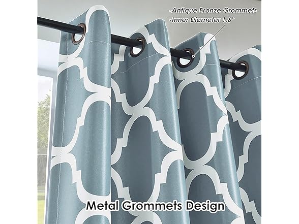 Melodieux Teal Blackout Curtain 52"x96"