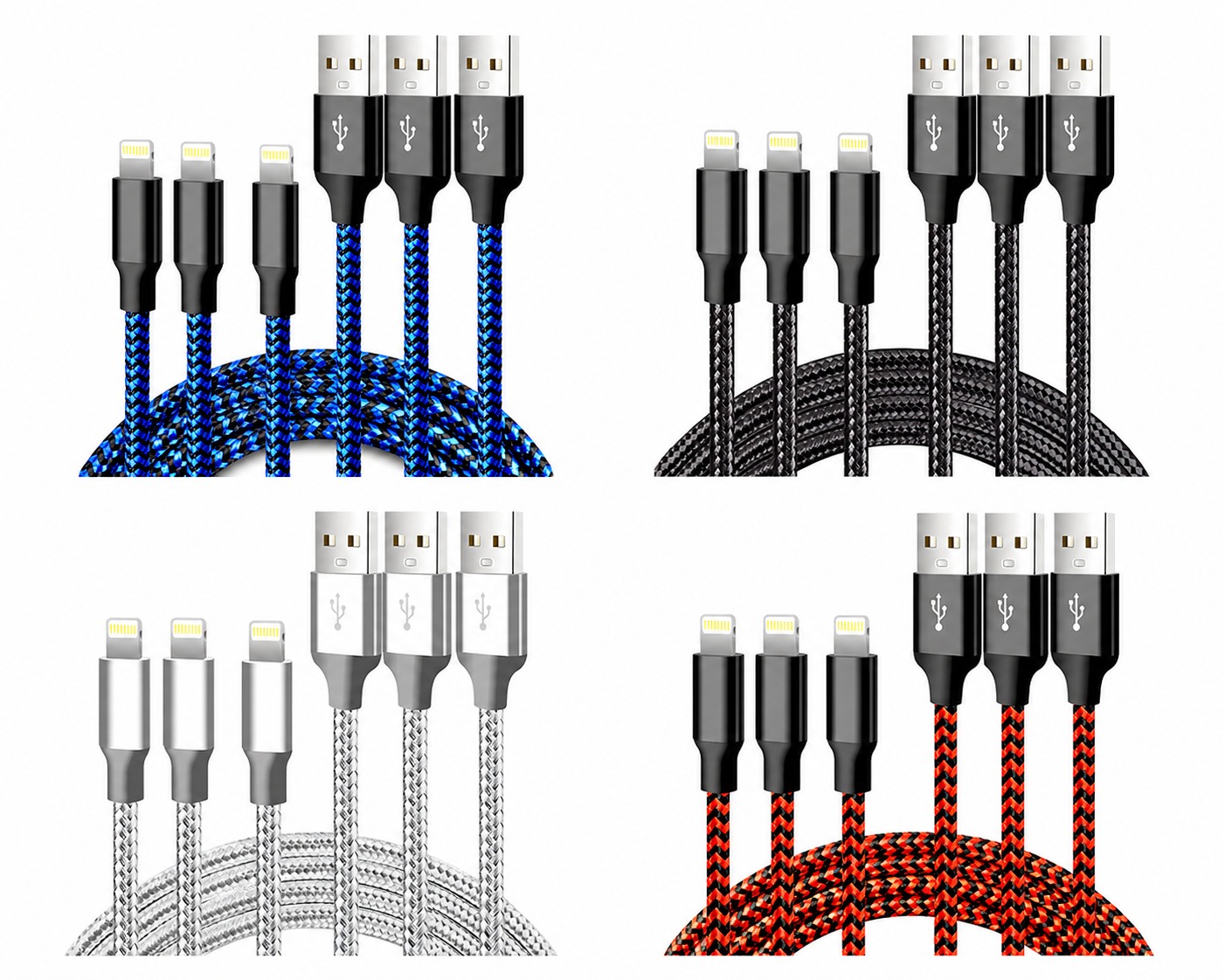 Braided Tangle-Free Lightning Cable - Gallery 7