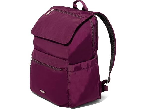 Baggallini Flap Laptop Backpack - 15"x11" Mulberry