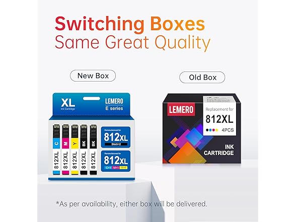 LEMERO 812XL Replacement Ink Cartridges