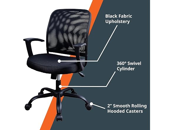 NuSparc Soho Mesh-Back Task Chair, Blk