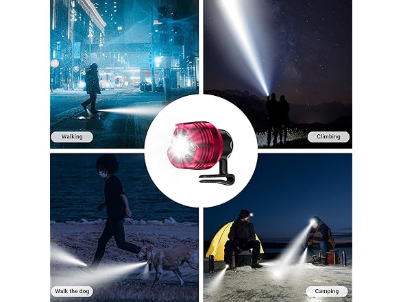 4 Pcs Rechargeable Headlights for Crocs