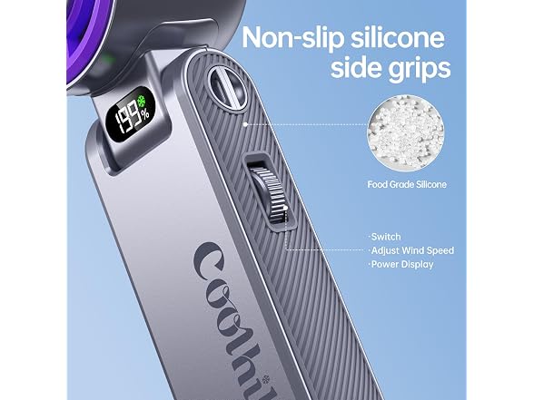 Coolhill Handheld Portable fan with Turbo Cooling