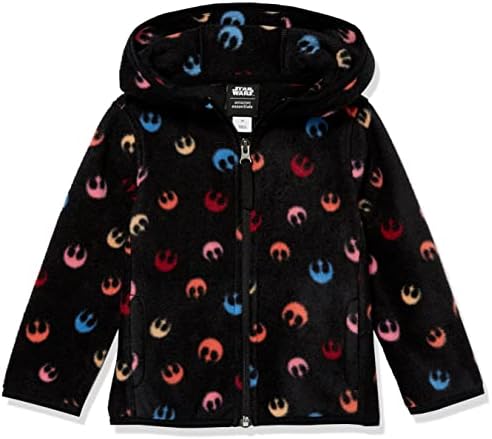 Amazon Essentials Disney | Marvel | Star Wars | Princess Girls' Polar Fleece Full-Zip Hoodie Jackets, Star Wars Rebel, X-Large