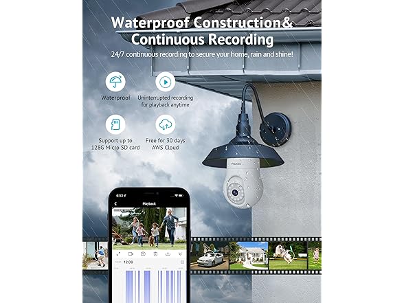 LaView L2-W 4MP Bulb Security Camera White