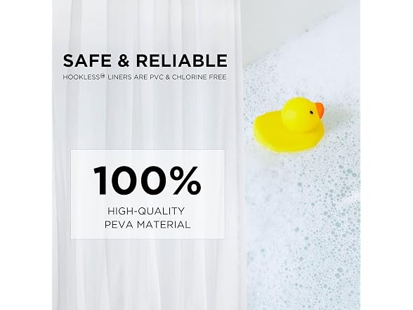 Hookless It's a Snap Satin Stripe Shower Curtain