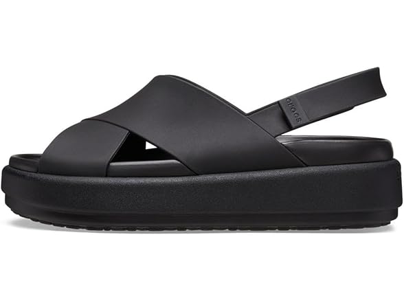 Crocs Brooklyn Luxe Womens Cross Strap Black