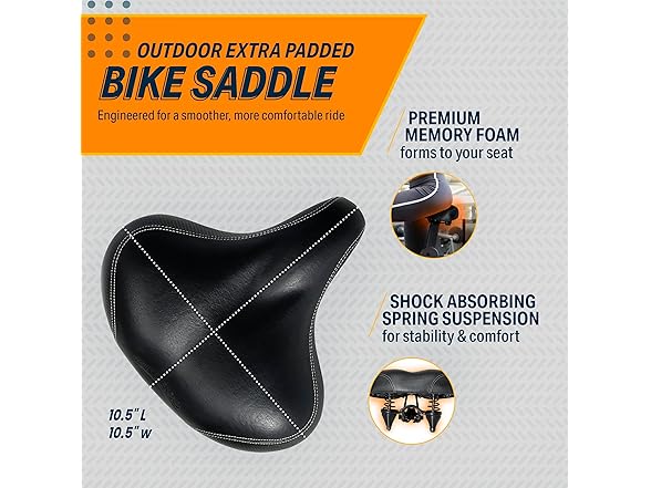 Bikeroo Extra Wide Replacement Saddle