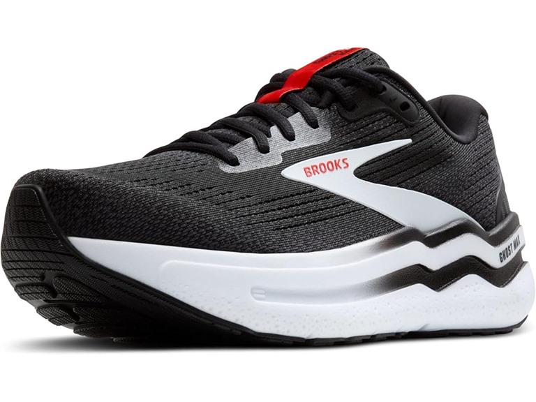 Brooks Mens-Ghost Max 2 - 027 Black/White/Fiery Red SZ- 11