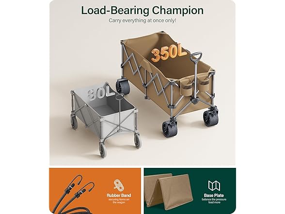 Everyfun 440Lbs Collapsible Wagon Cart
