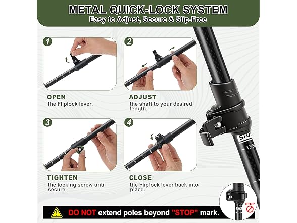 Awstrokine Carbon Fiber Trekking Poles