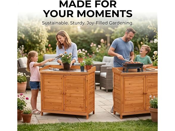 GDLF Outdoor Garden Patio Wooden Storage - Gallery 4